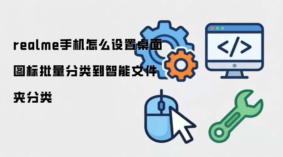 realme手机怎么设置桌面图标批量分类到智能文件夹分类