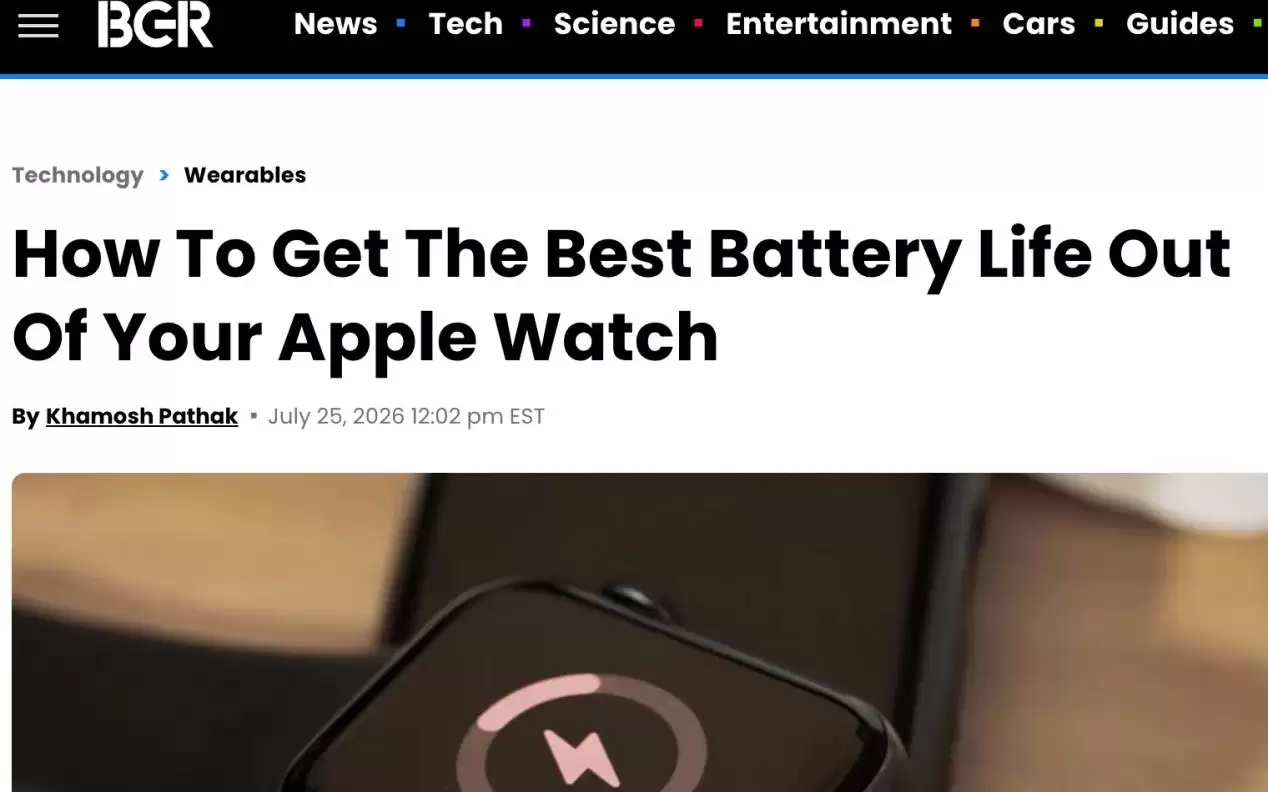外媒分享：如何最大限度地延长 Apple Watch 的电池续航时间