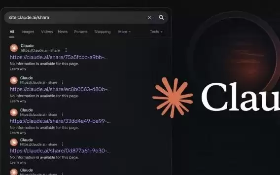 Claude对话分享链接意外被谷歌收录，用户隐私聊天内容曝光