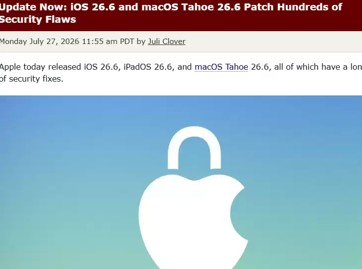 覆盖iPhone、Mac、Vision Pro，苹果一口气修复上百处安全隐患