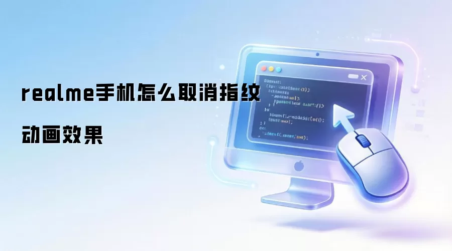 realme手机怎么取消指纹动画效果