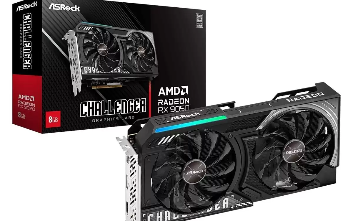 华擎推出AMD Radeon RX 9050 Challenger 8GB显卡：16CU