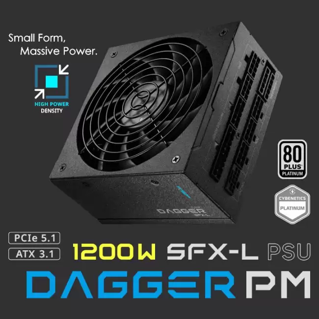 全汉推出 DAGGER PM 1200W 全模组电源：SFX-L 形态 白金能效