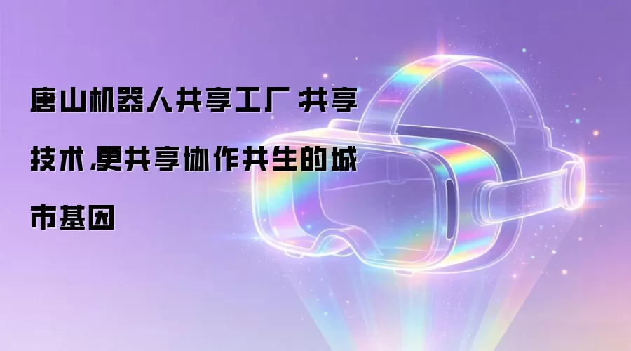 唐山机器人共享工厂:共享技术,更共享协作共生的城市基因