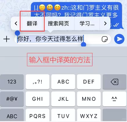 WhatsApp如何翻译对方发来的消息