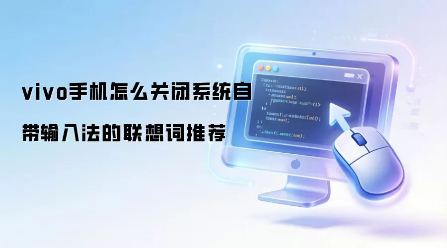 vivo手机怎么关闭系统自带输入法的联想词推荐