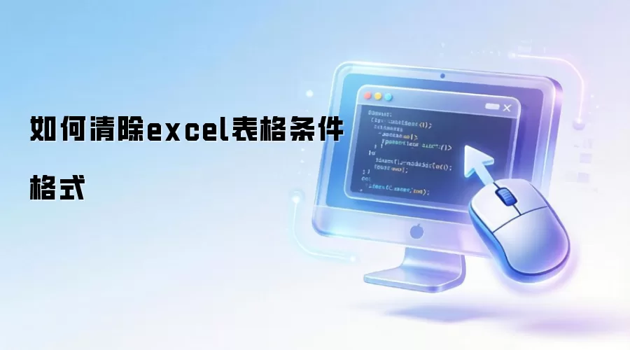 如何清除excel表格条件格式