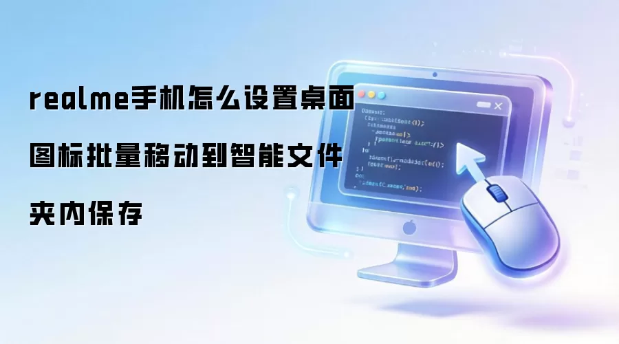 realme手机怎么设置桌面图标批量移动到智能文件夹内保存