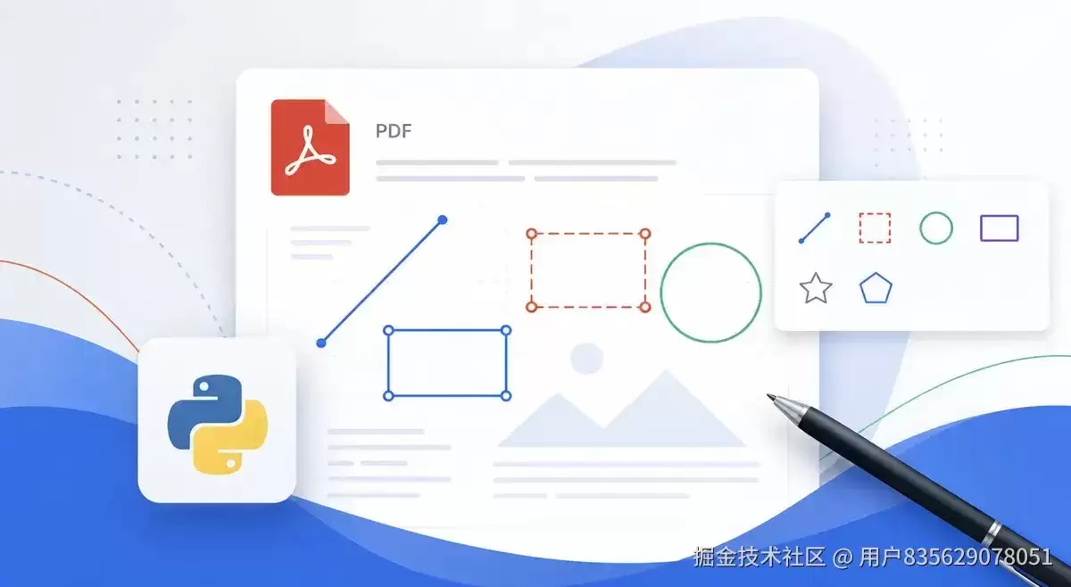 Python实现在PDF中绘制线条、矩形和自定义图形