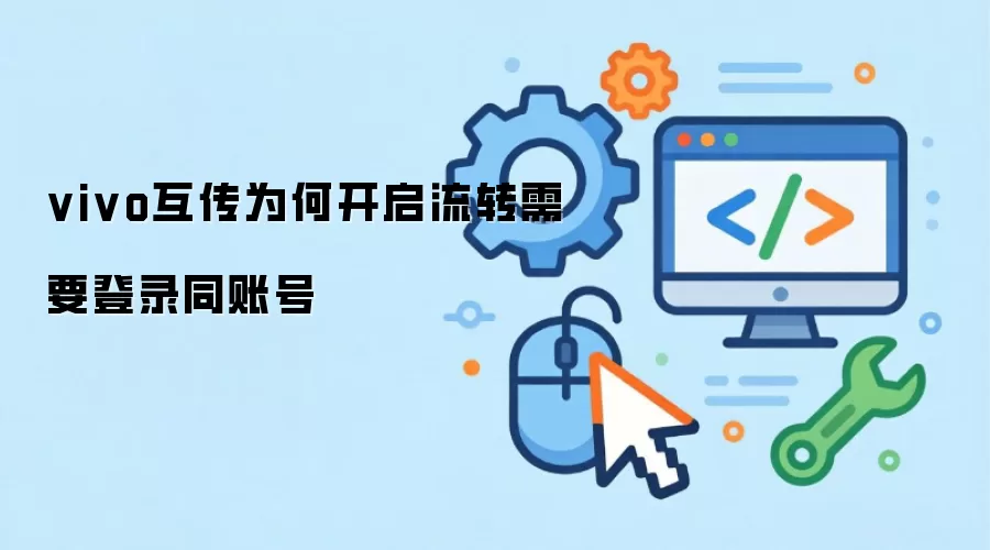 vivo互传为何开启流转需要登录同账号