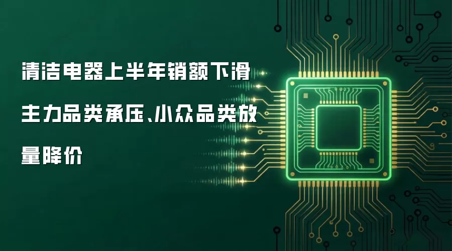 清洁电器上半年销额下滑 主力品类承压、小众品类放量降价