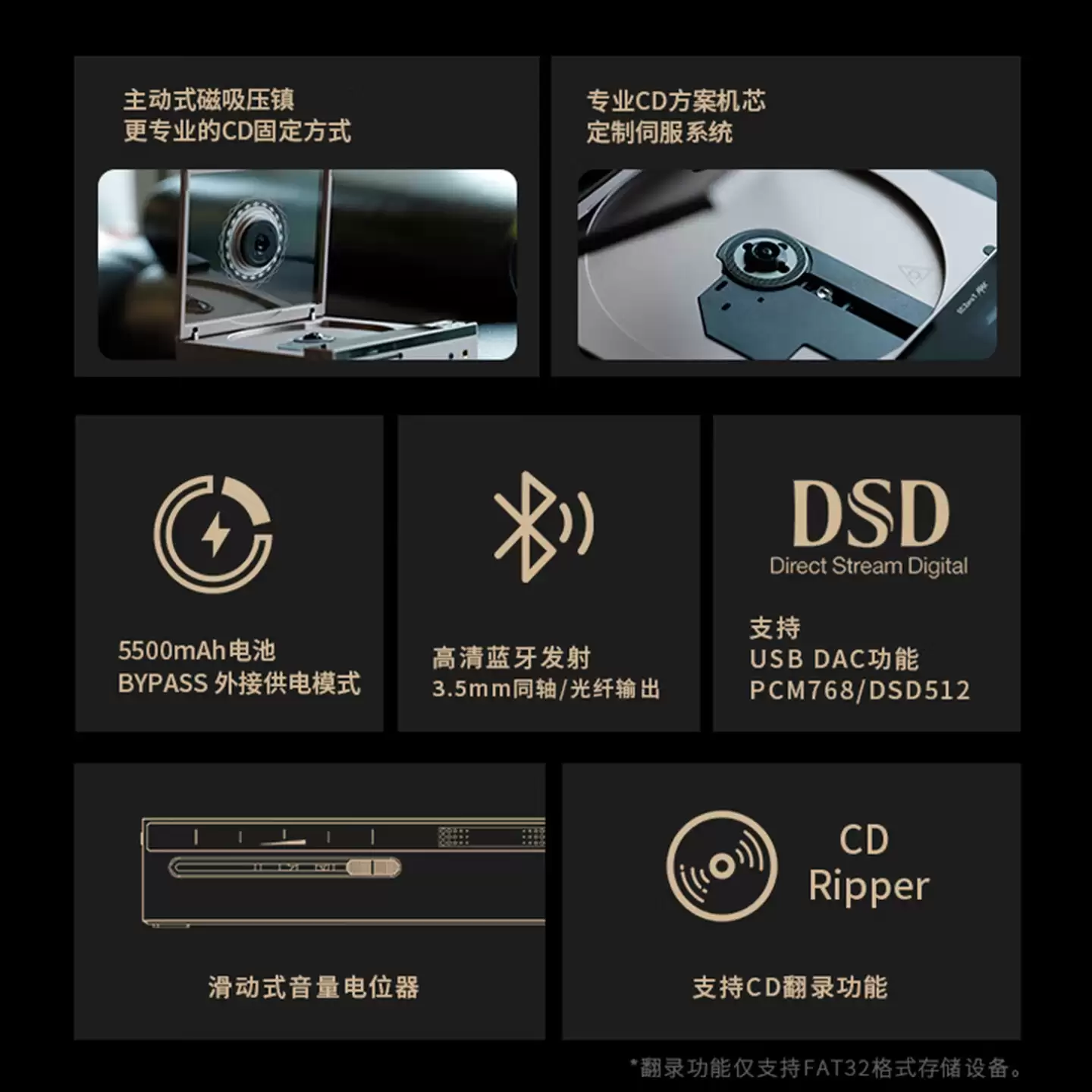 山灵 EC Zero T MAX 便携式 CD 机 18 日 0 点开售:1300mW@32Ω 输出功率,3598 元