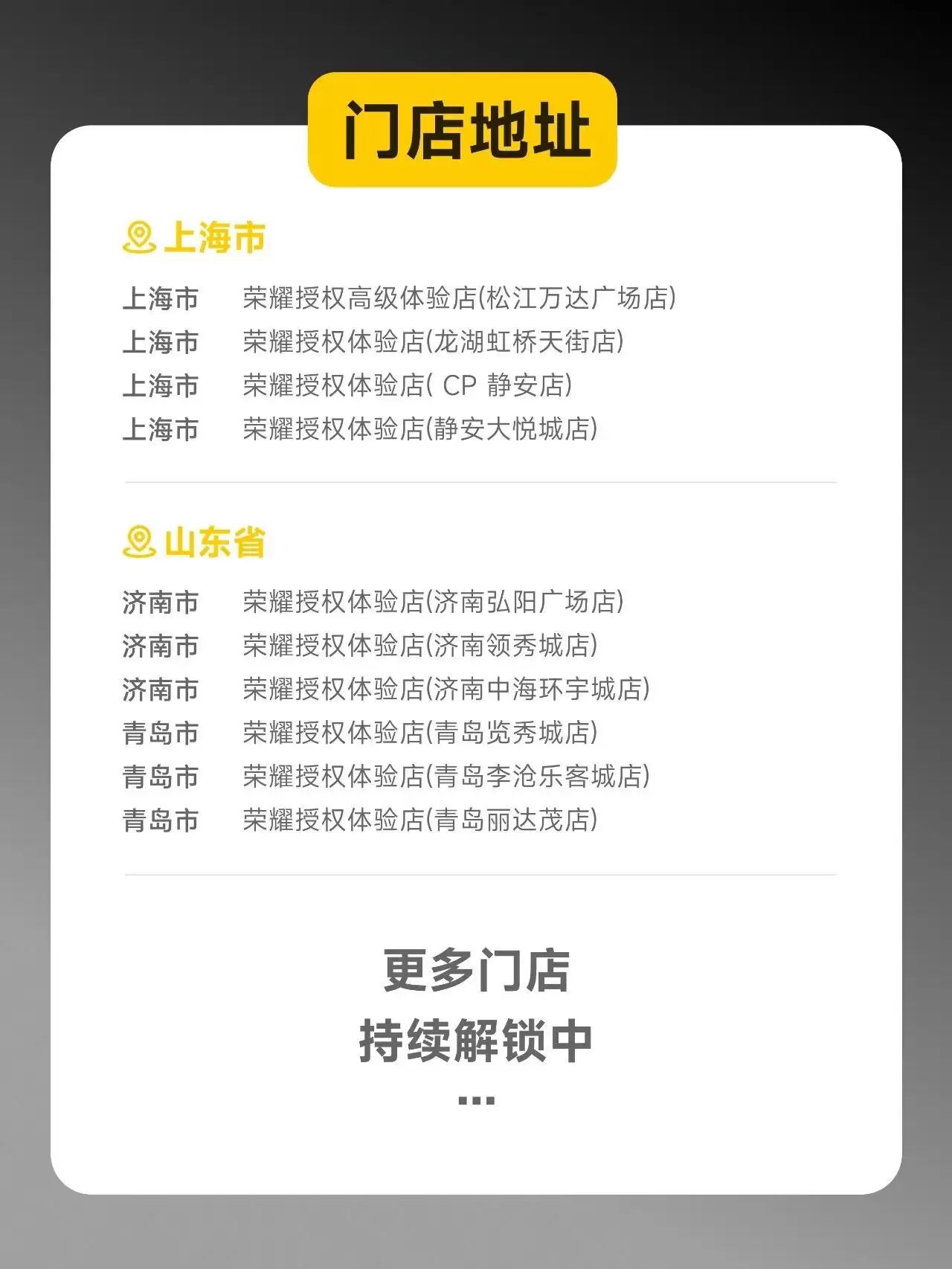 影石系列产品正式入驻荣耀门店,首批44家覆盖13城