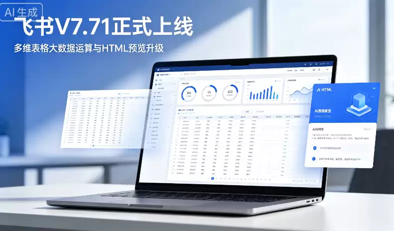 飞书 V7.71 正式上线，多维表格大数据运算、HTML 预览能力全面升级