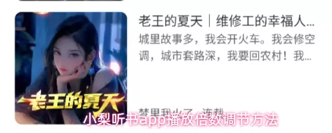 小梨听书app播放倍数调节方法