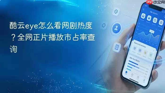 酷云eye怎么看网剧热度？全网正片播放市占率查询