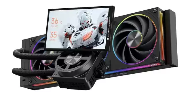利民推炫动视界PRO 360 ARGB BLACK液冷：可旋转屏+ VRM风扇