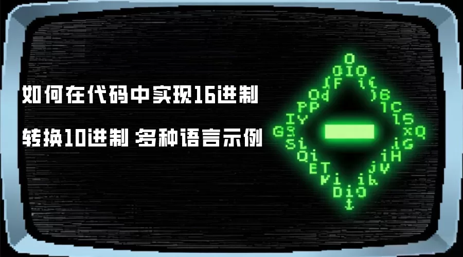 如何在代码中实现16进制转换10进制：多种语言示例