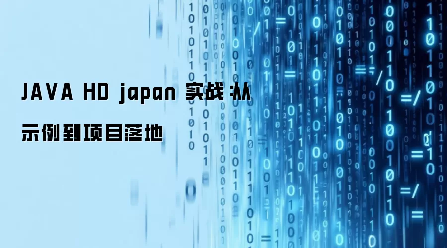 JAVA HD japan 实战：从示例到项目落地