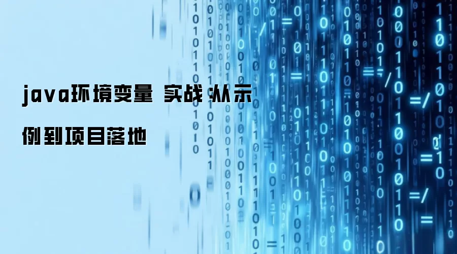 java环境变量 实战：从示例到项目落地
