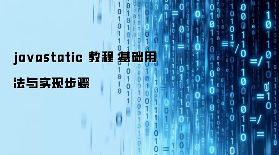 javastatic 教程：基础用法与实现步骤