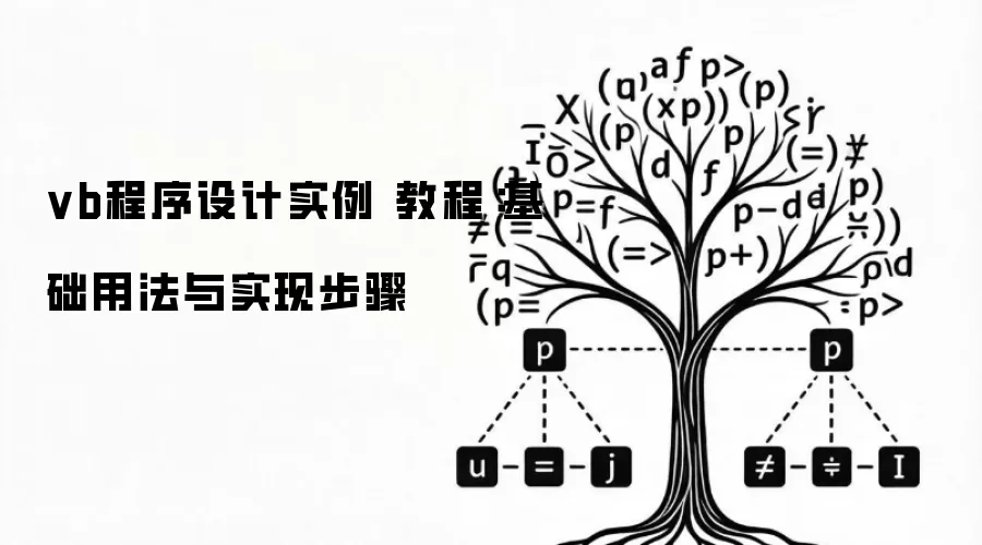 vb程序设计实例 教程：基础用法与实现步骤