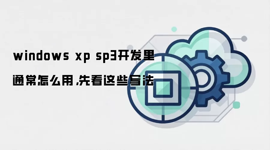 windows xp sp3开发里通常怎么用，先看这些写法