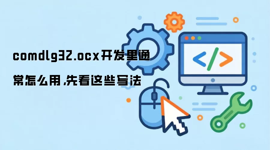 comdlg32.ocx开发里通常怎么用，先看这些写法