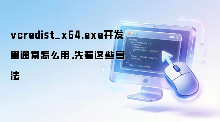 vcredist_x64.exe开发里通常怎么用，先看这些写法