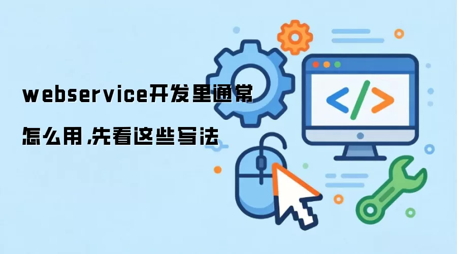 webservice开发里通常怎么用，先看这些写法
