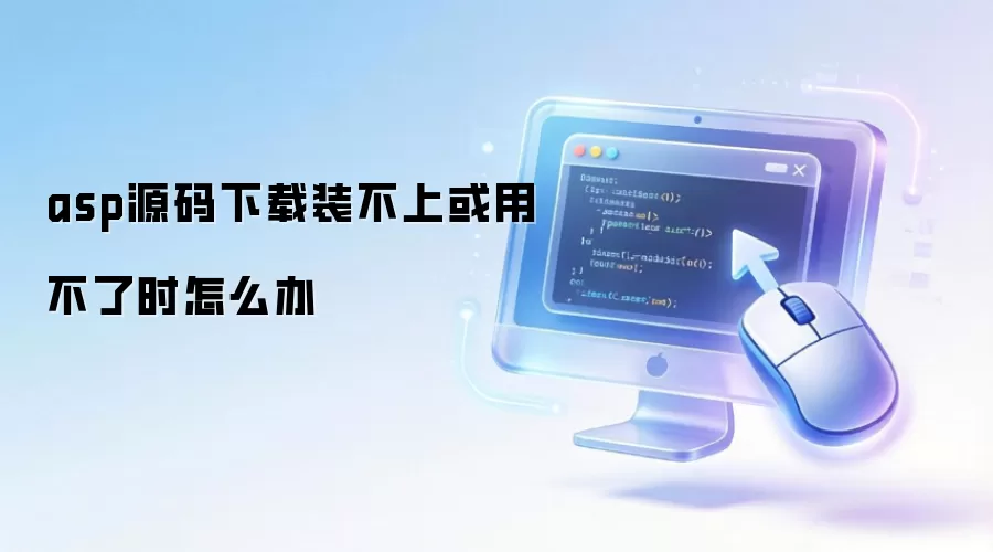 asp源码下载装不上或用不了时怎么办