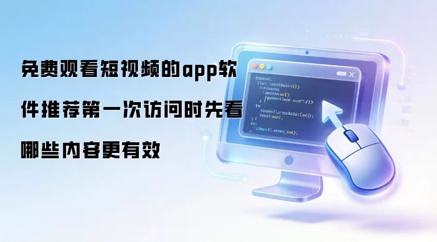 免费观看短视频的app软件推荐第一次访问时先看哪些内容更有效