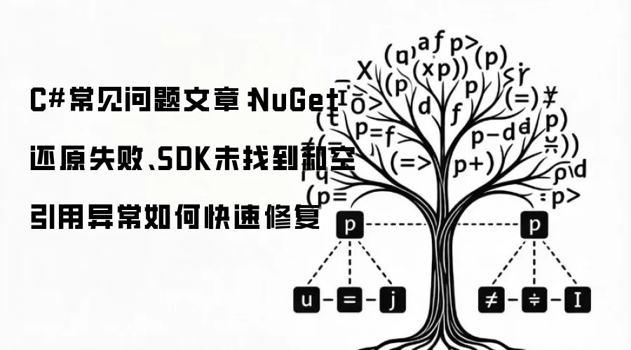 C#常见问题文章：NuGet还原失败、SDK未找到和空引用异常如何快速修复