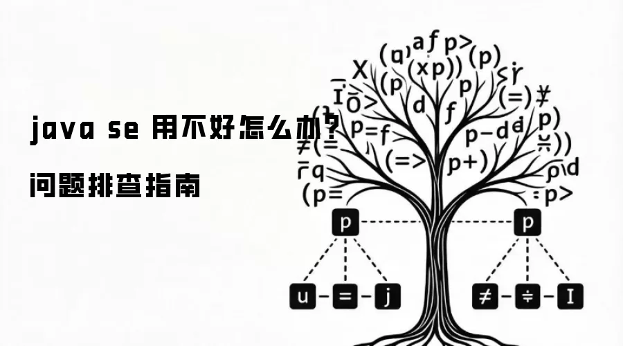 java se 用不好怎么办？问题排查指南