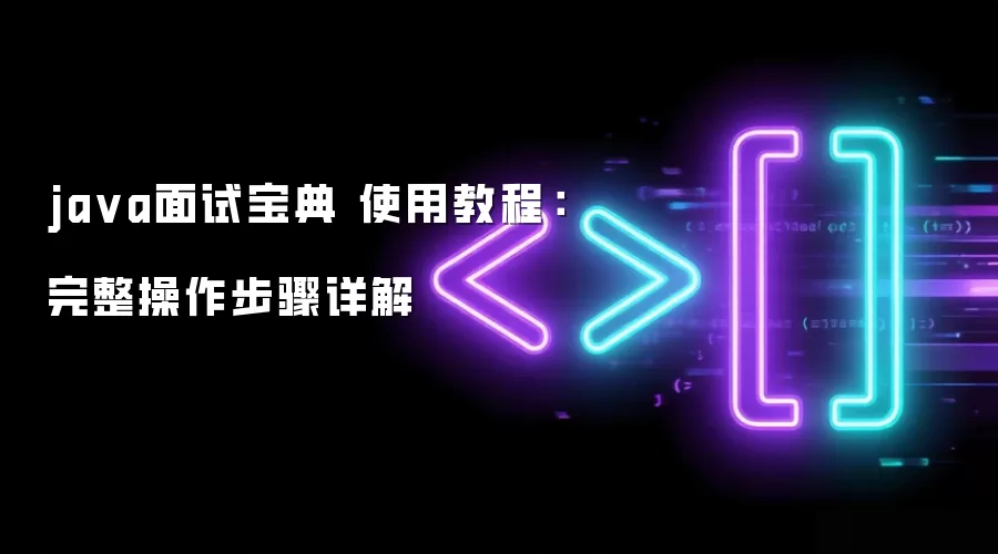 java面试宝典 使用教程：完整操作步骤详解