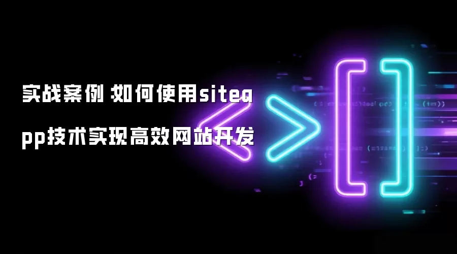 实战案例:如何使用siteapp技术实现高效网站开发