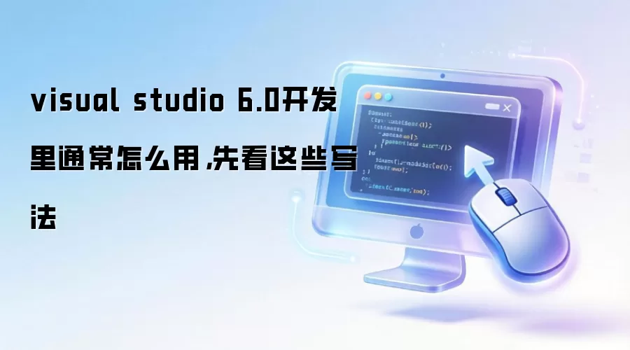visual studio 6.0开发里通常怎么用，先看这些写法