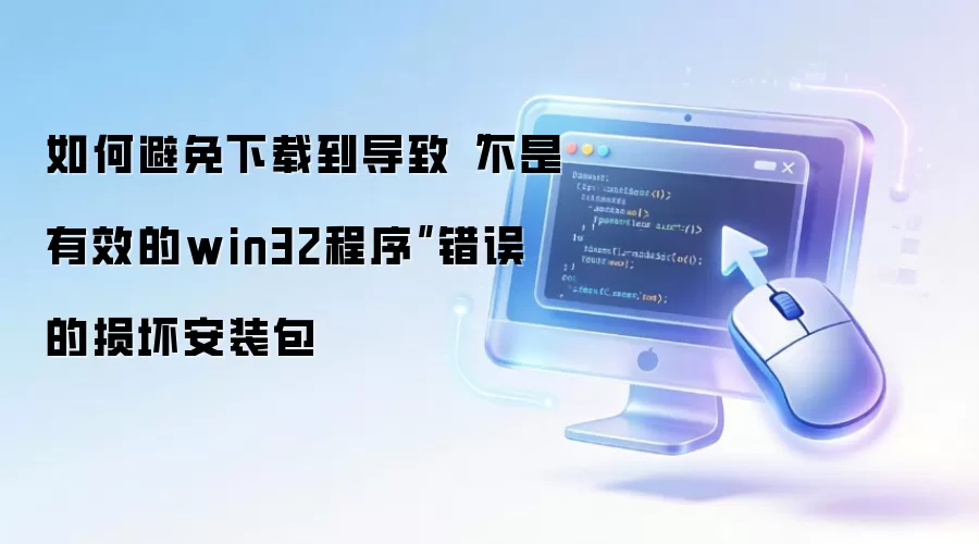如何避免下载到导致“不是有效的win32程序”错误的损坏安装包