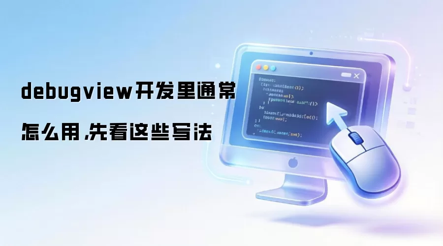 debugview开发里通常怎么用,先看这些写法