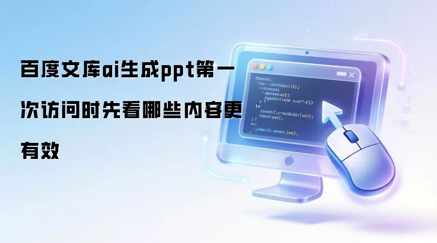 百度文库ai生成ppt第一次访问时先看哪些内容更有效