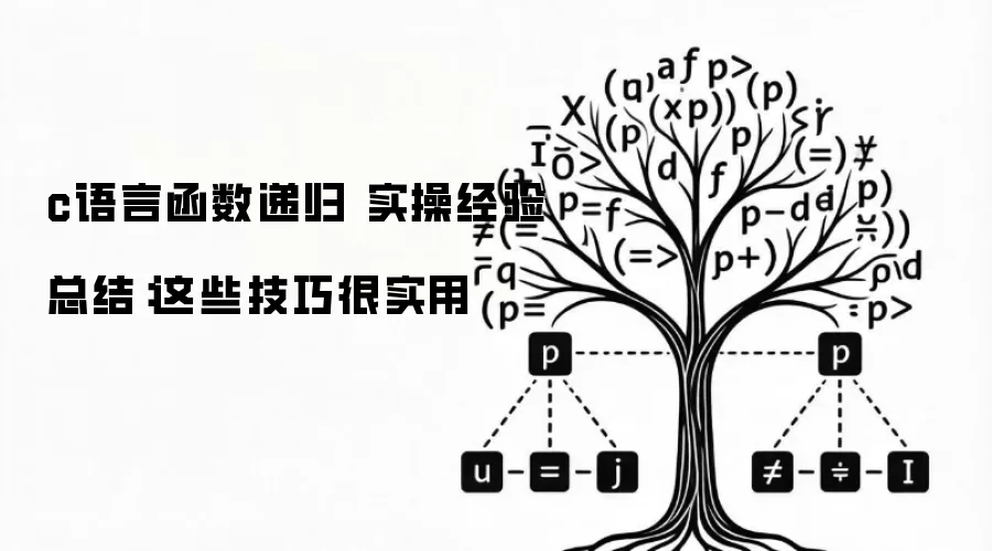 c语言函数递归 实操经验总结:这些技巧很实用