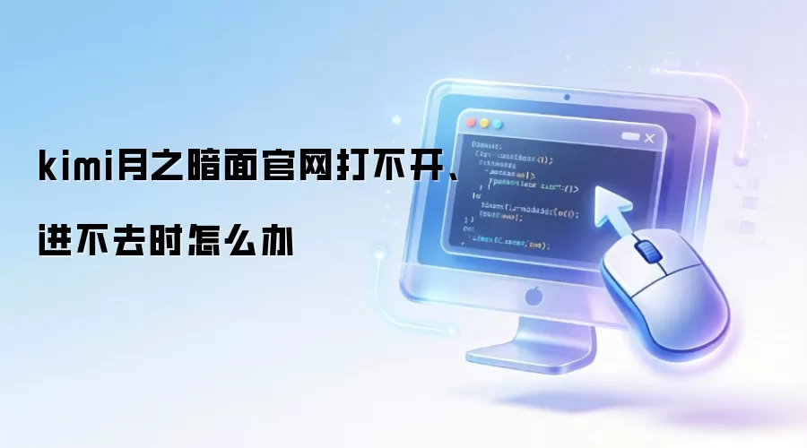 kimi月之暗面官网打不开、进不去时怎么办