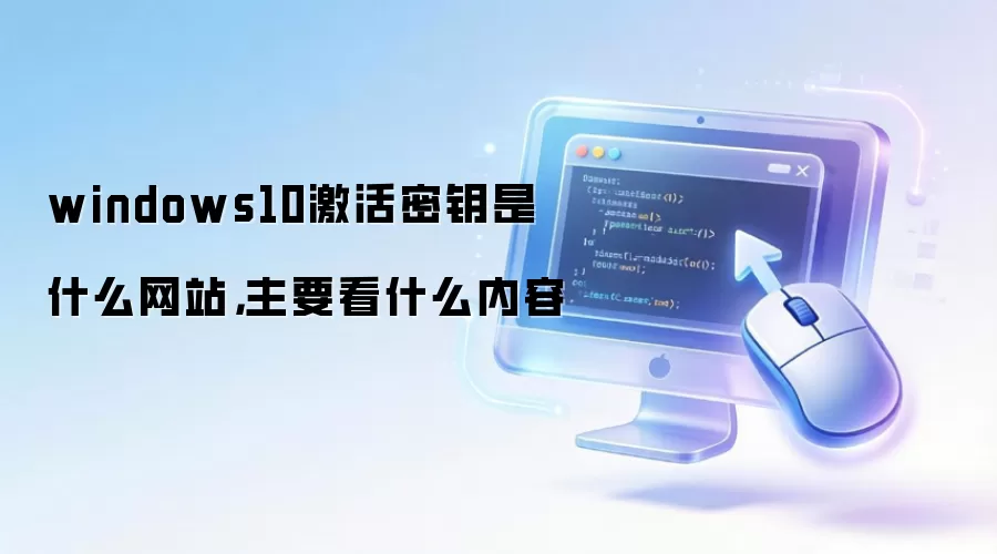 windows10激活密钥是什么网站，主要看什么内容