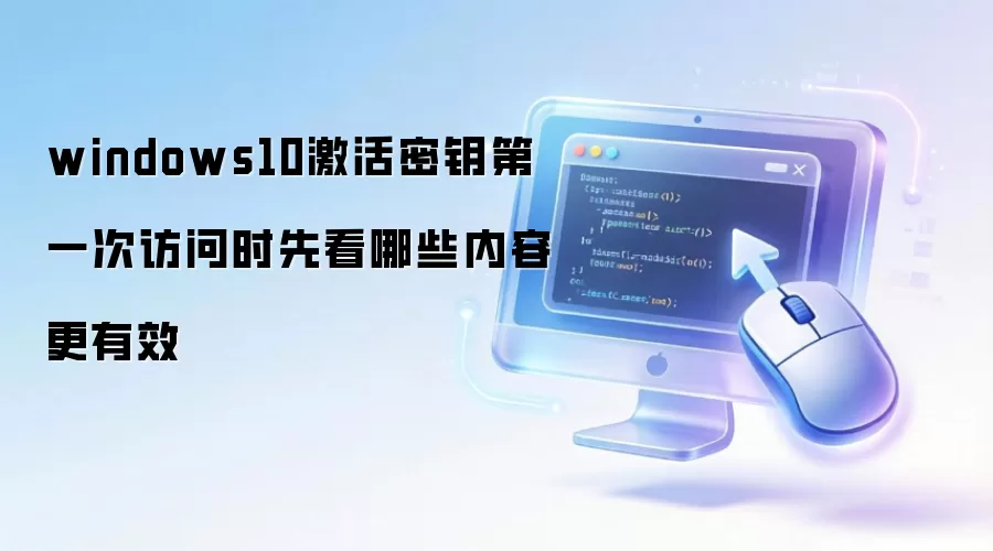 windows10激活密钥第一次访问时先看哪些内容更有效