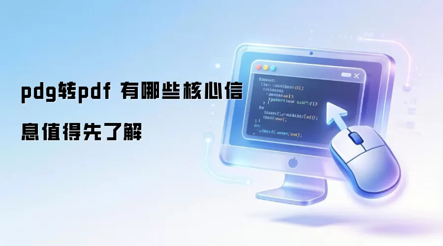 pdg转pdf 有哪些核心信息值得先了解