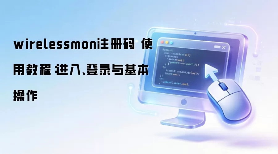 wirelessmon注册码 使用教程：进入、登录与基本操作