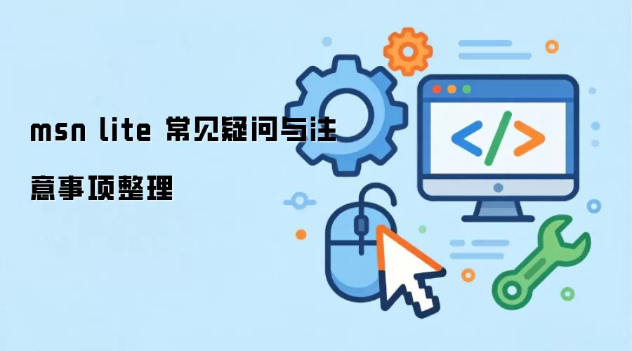 msn lite 常见疑问与注意事项整理