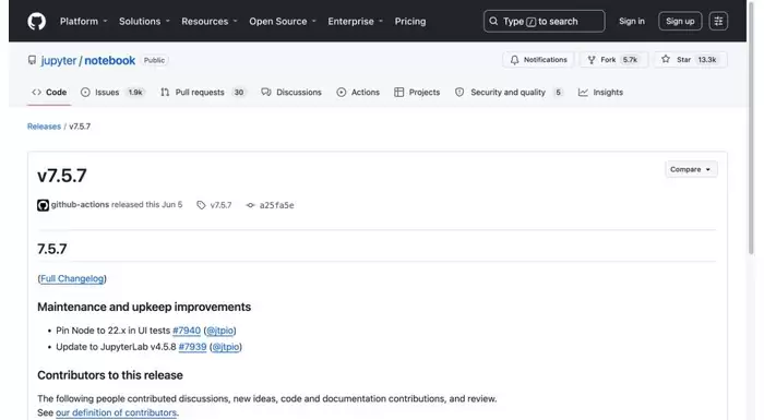 Jupyter Notebook 7.5.7同步JupyterLab 4.5.8
