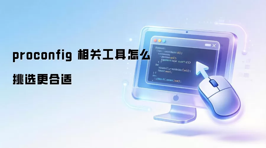 proconfig 相关工具怎么挑选更合适