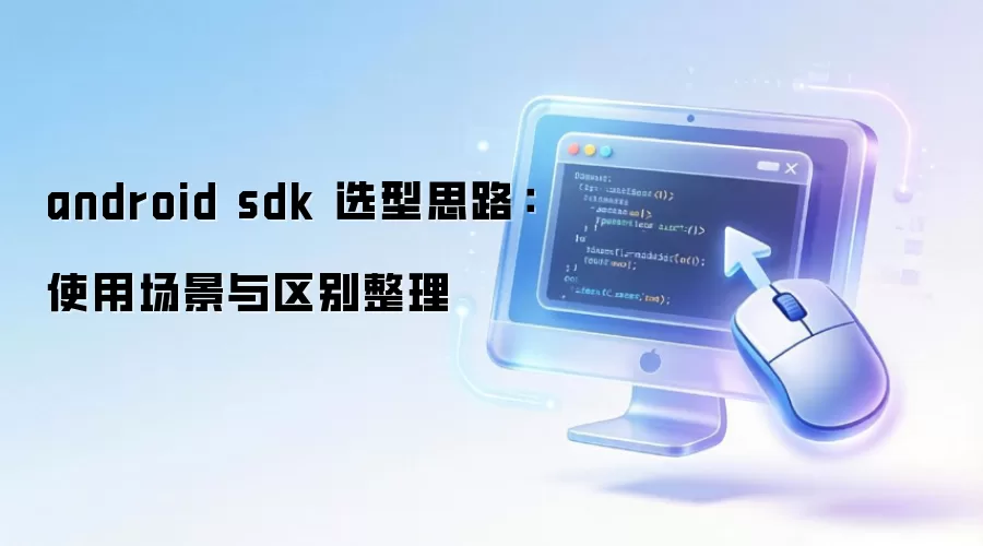 android sdk 选型思路:使用场景与区别整理